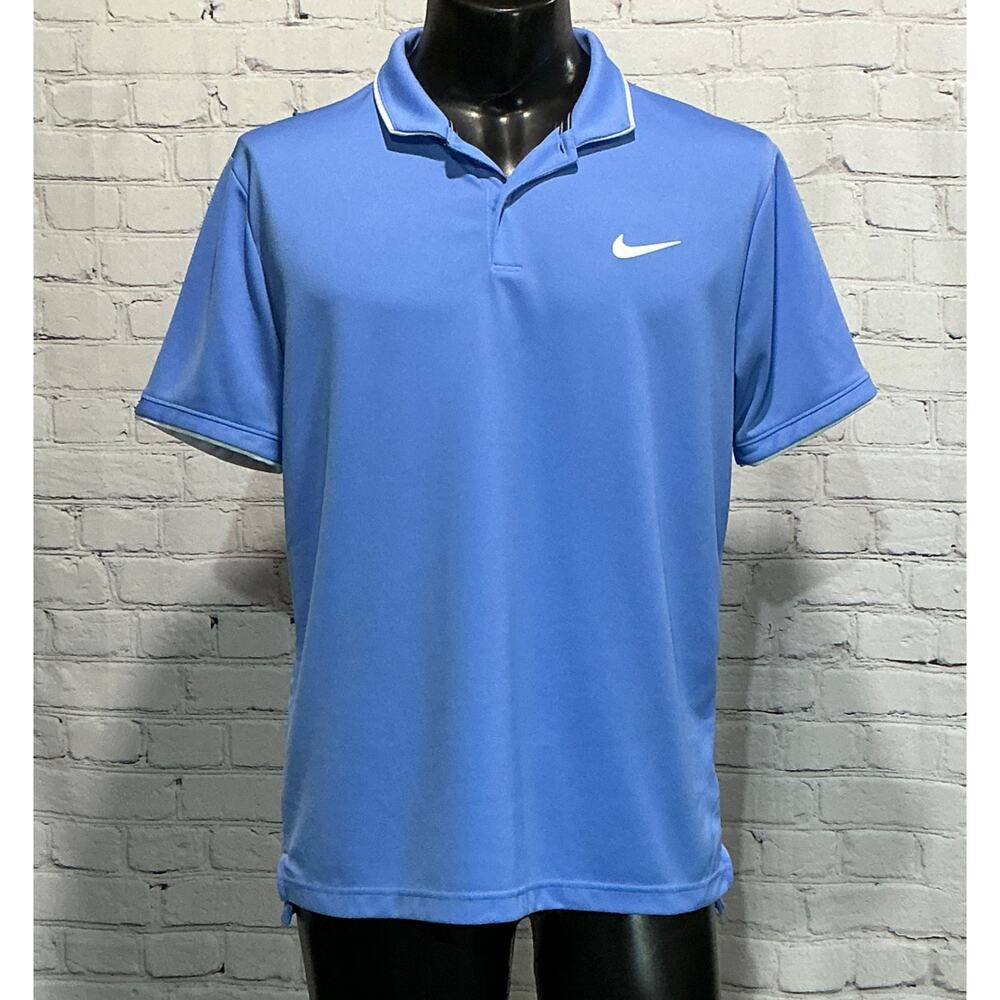 Nike Court Men's Light Blue Dri-FIT Polo (Size L)